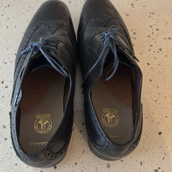 Clarks C & J Clark TOR England Men’s US 10.5 Black Leather Dresss Oxfords Shoes - Picture 11 of 12